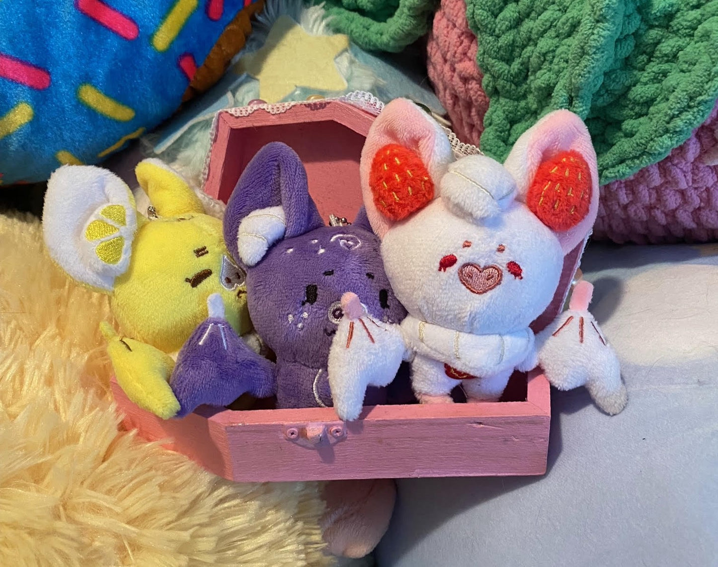 Strawberry Cream Bat Plushie