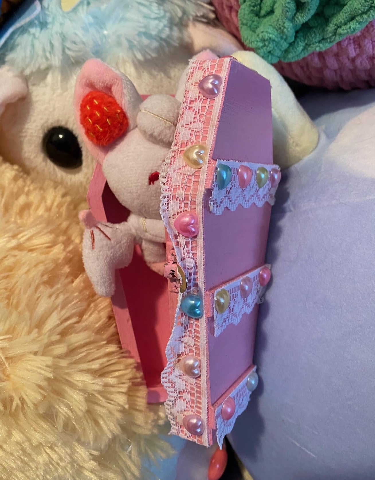 Strawberry Cream Bat Plushie